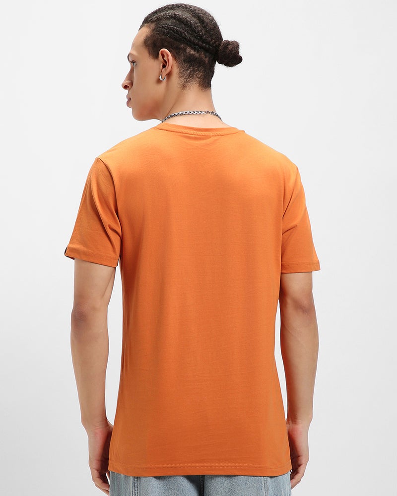 bewakoof Men's Caramel Orange If Others Typography T-shirt - Image 3